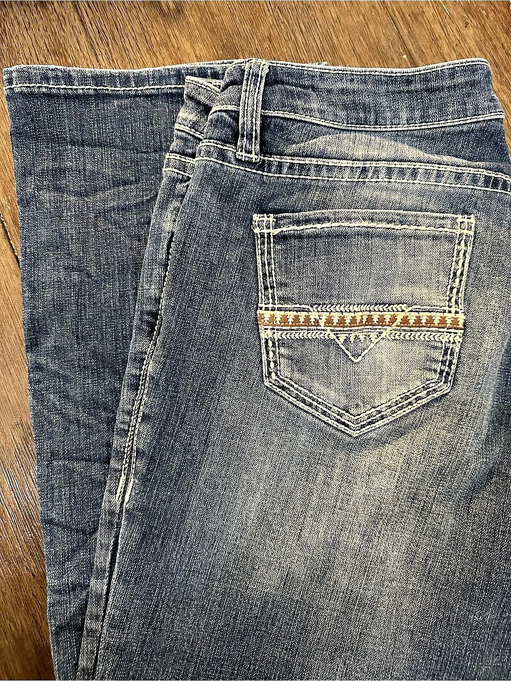 Rock & Roll Denim Mid Rise Riding Boot Cut Jeans  Waist 31 x 34